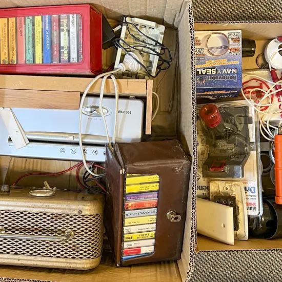 Two Boxes with Drill Bit Sharpener