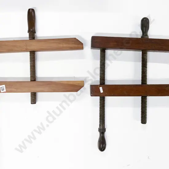 Two Vintage Wooden Clamps