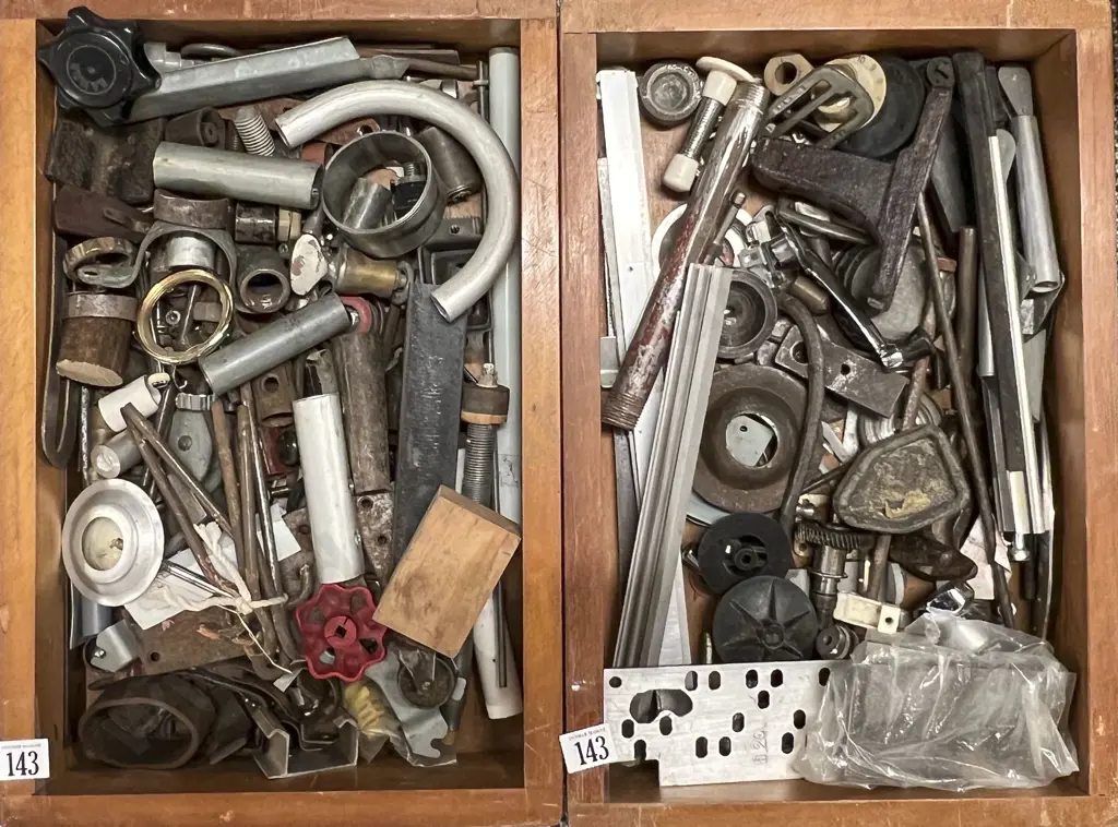 Two Boxes of Assorted Scrap Steel Oddments Image 1++