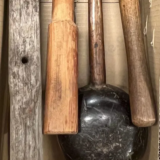 Box with Four Various Mallets