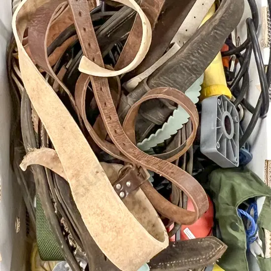 Box of Assorted Belts