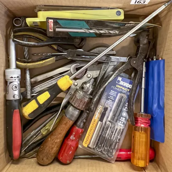 Box of Assorted Small Hand Tools