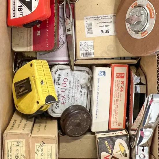 Box with Tape Measurers