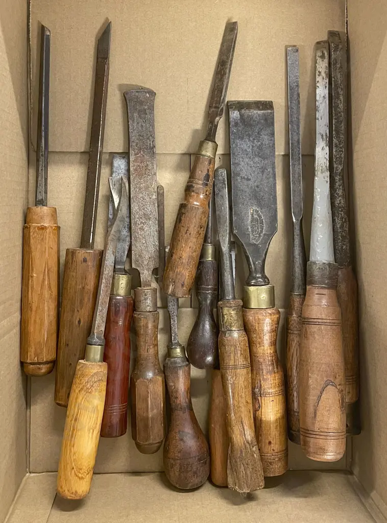 Box with Wooden Handled Awls Image 1++