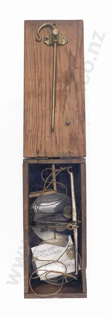 Small Cased Set of Antique Beam Scales Image 1++