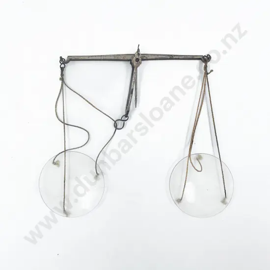 Small Cased Set of Antique Beam Scales