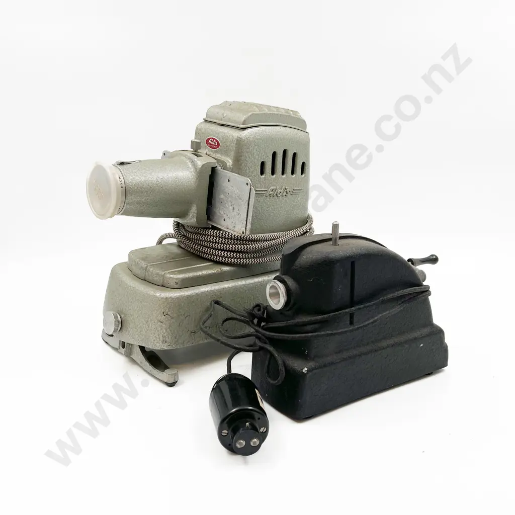 Two Slide Projectors with Aldis Projector & Various Lenses & Accessories Image 1++