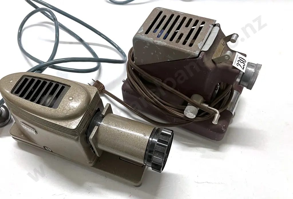 Two Slide Projectors with Agfa Silette RangeFinder Film Camera & Tair-3 Lens Image 1++