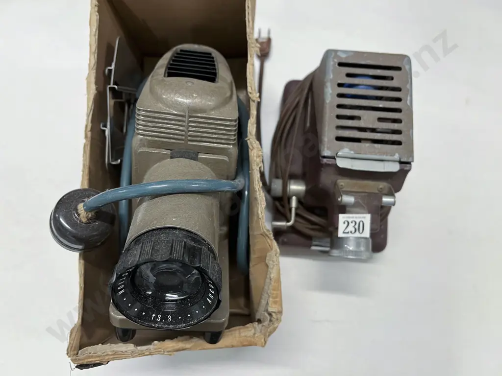 Two Slide Projectors with Agfa Silette RangeFinder Film Camera & Tair-3 Lens Image 1++