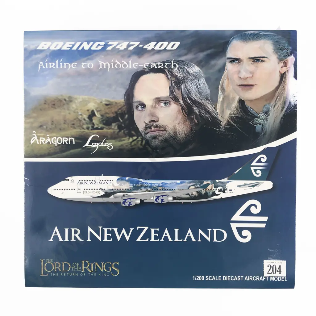 Boeing 747-400 Air NZ Lord of the Rings Airline to Middle Earth Aragorn Legolas Image 1++