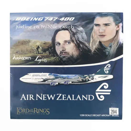 Boeing 747-400 Air NZ Lord of the Rings Airline to Middle Earth Aragorn Legolas