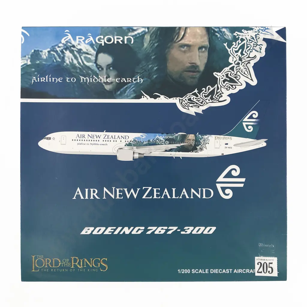 Boeing 767-300 Air NZ Lord of the Rings Airline to Middle Earth Aragorn Image 1++