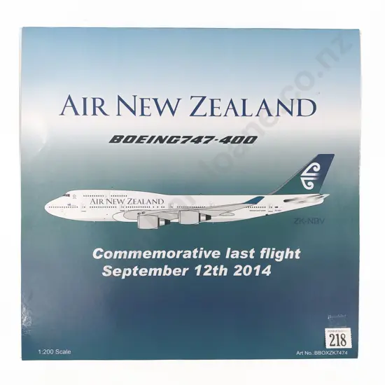 Boeing 747-400 Air NZ Commemorative Last Flight September 12th 2014