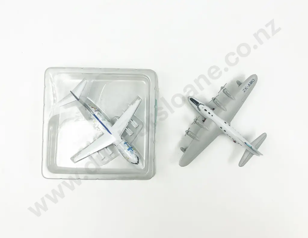 Two Aircraft Models Incl. Ansett NZ BAE 146-300 'Childrens Star Trust' and Teal Short S-45 Solent 4 Image 1++