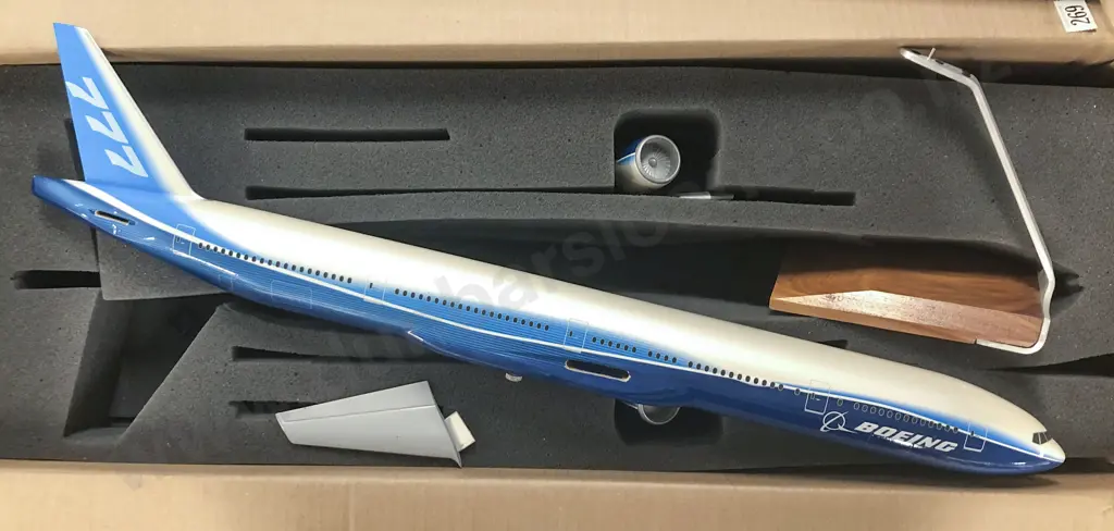 Large PacMin Wooden Scale Model Boeing 777 Image 1++