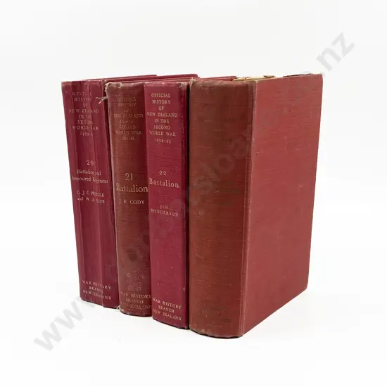 Four Copies of NZ War History Including '19-22 Battalion'