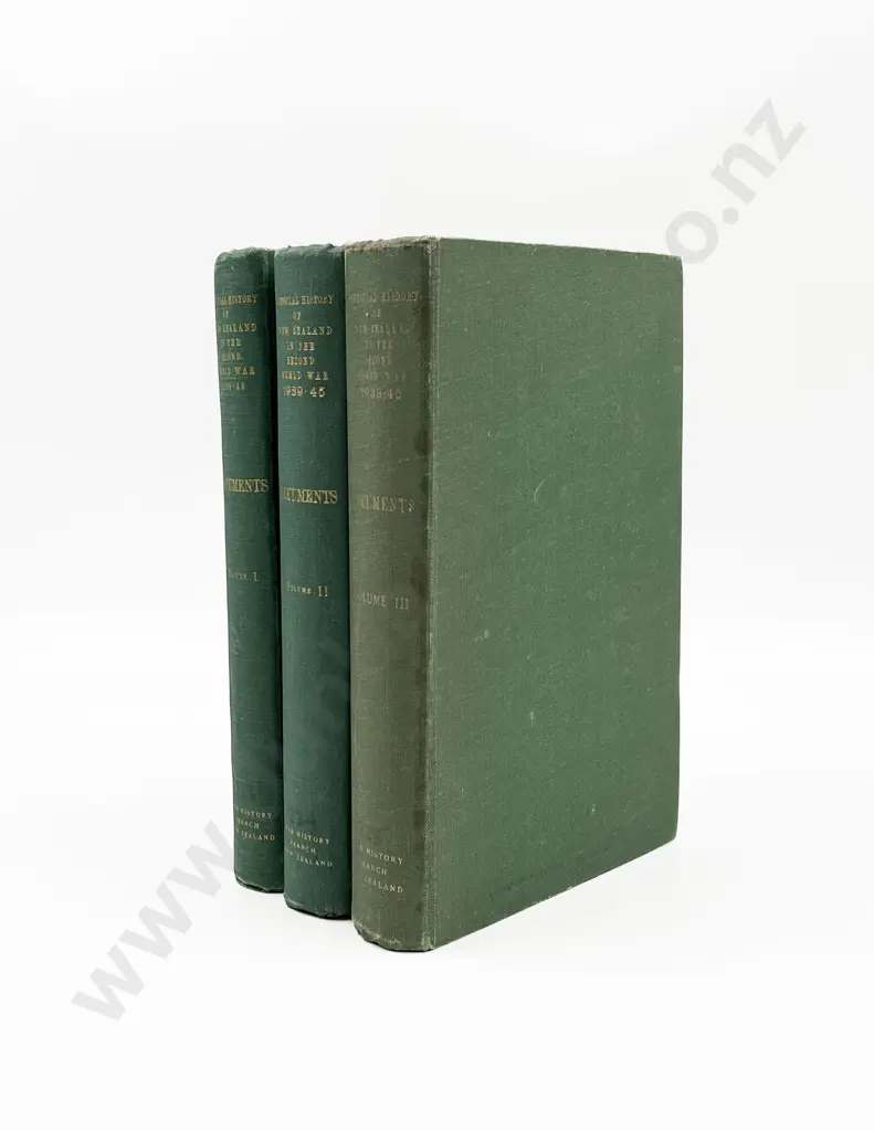 Three Copies of NZ War History 'Documents Volumes I to III' Image 1++