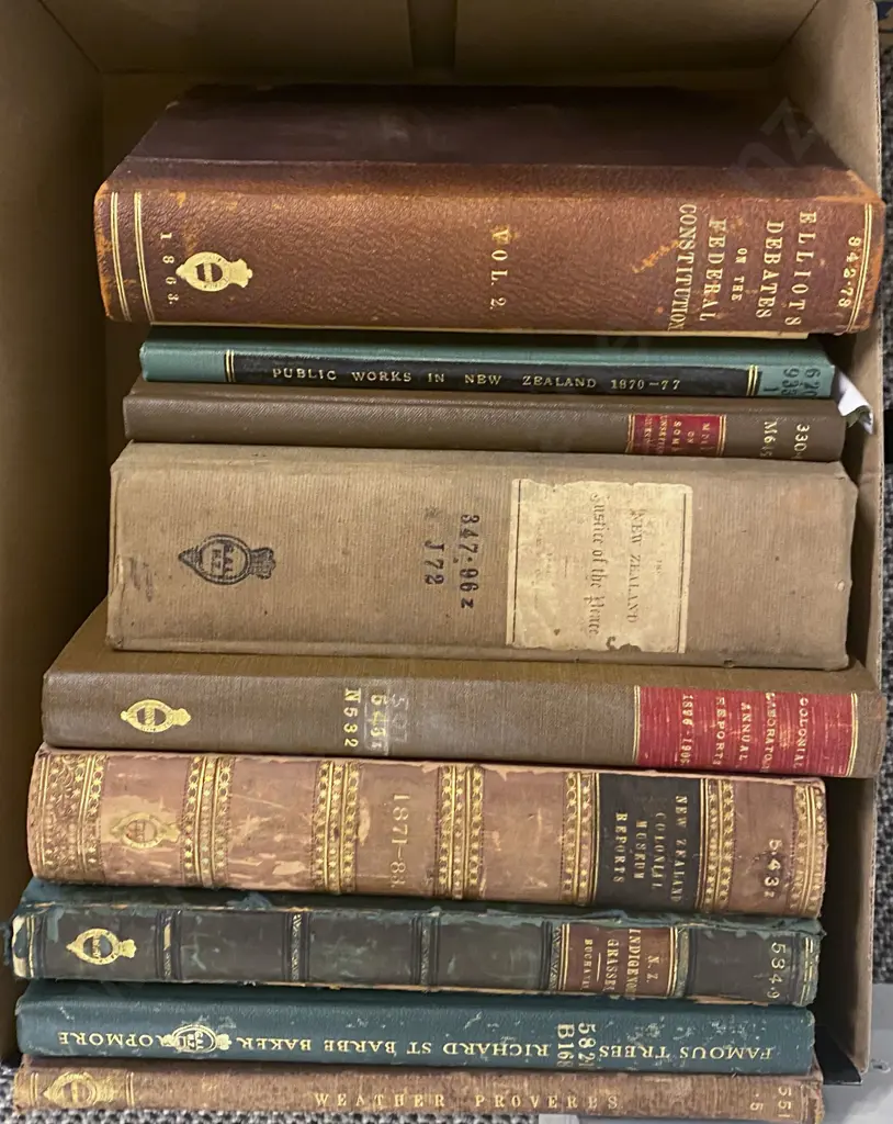Box of Books Incl. New Zealand Legal & Law Volumes Image 1++