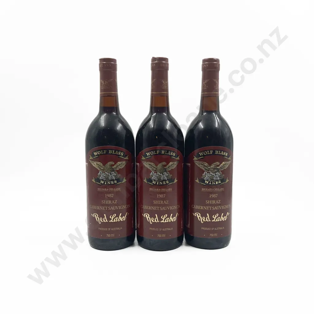 Three 1987 Wolf Blass Shiraz Cabernet Sauvignon Image 1++