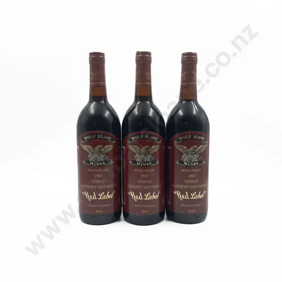 Three 1987 Wolf Blass Shiraz Cabernet Sauvignon