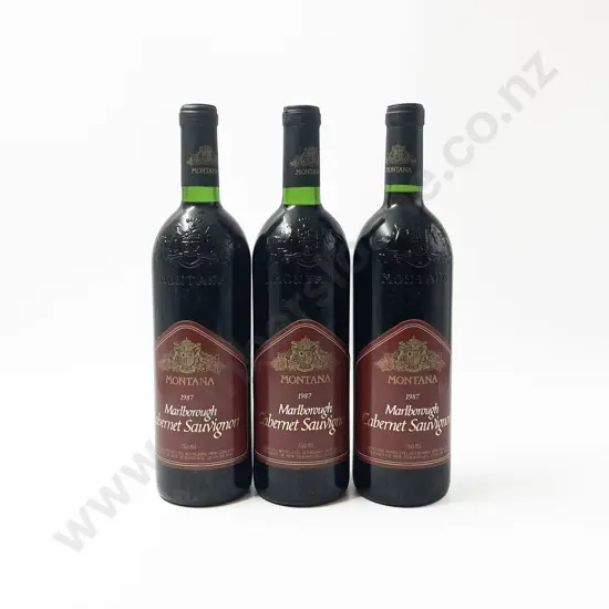 Three 1987 Montana Marlborough Cabernet Sauvignon