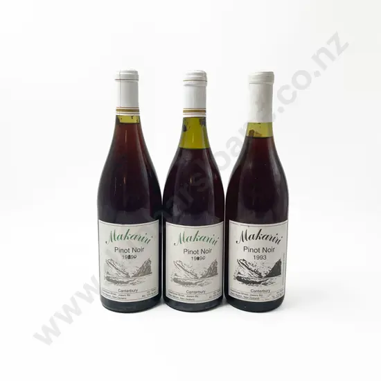 Three Makanini Gatehouse Wines 1993 & '90 Pinot Noir
