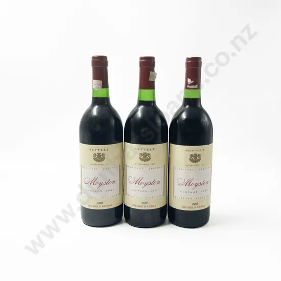 Three Seppelt Moyston 1987 Vintage Hermitage Cabernet