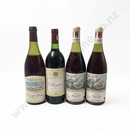 Two 1988 Vintage Giesen Marlborough Pinot Noir Reserve & One Torlesse Canterbury Pinot Noir 'Beaujolais Style'