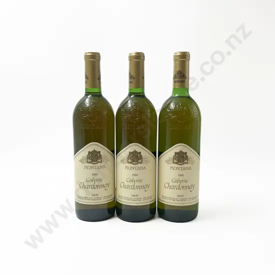 Three Montana 1988 Gisborne Chardonnay