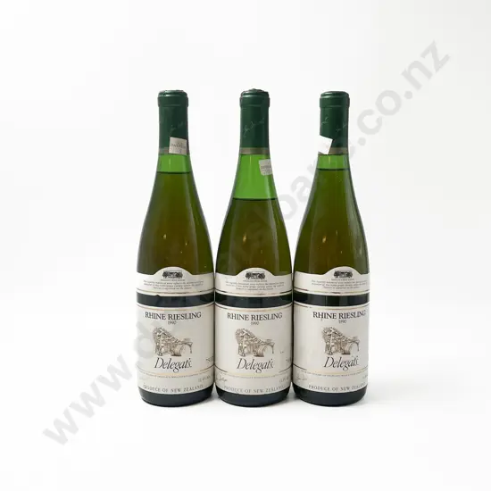 Three Delegat's 1990 Rhine Riesling
