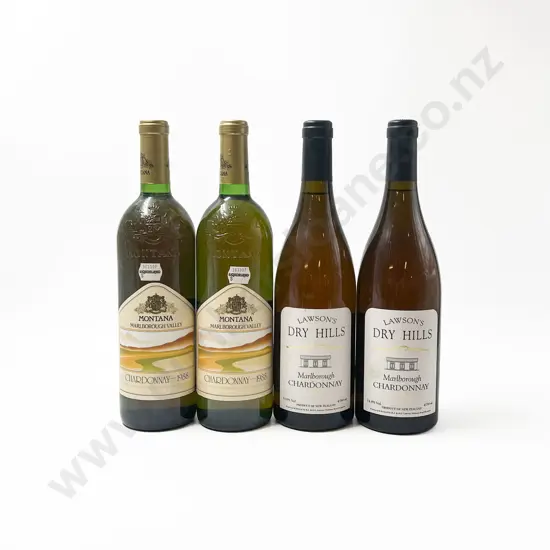 Two Lawson's Dry Hills 1994 Marlborough Chardonnay & Two Montana 1988 Marlborough Chardonnay