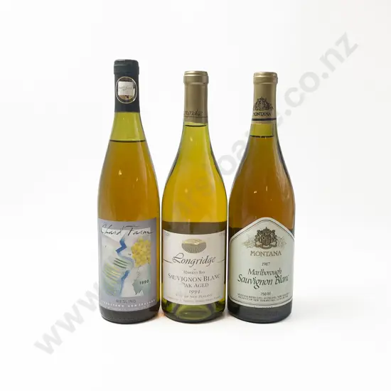 Two NZ Sauvignon Blancs from 1987 & '94 and One Chard Farm 1990 Riesling