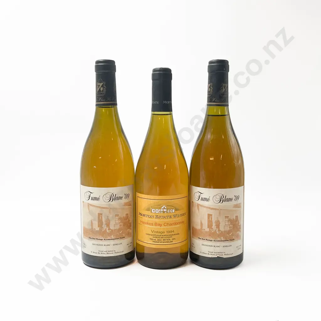 Two Fumé Blanc '89 Sauvignon Blanc Semillon & One Morton Estate 1994 Chardonnay Image 1++