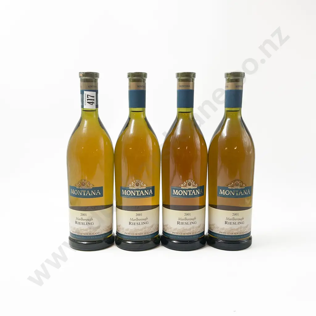 Four 2001 Montana Marlborough Riesling Image 1++