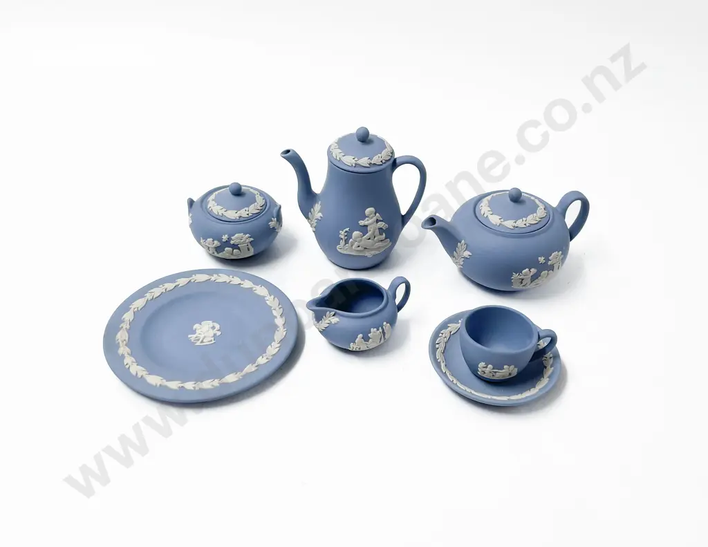 Miniature Wedgwood Jasperware Teaset Image 1++