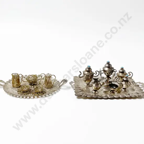 Sterling Silver Miniature Plates and Jugs