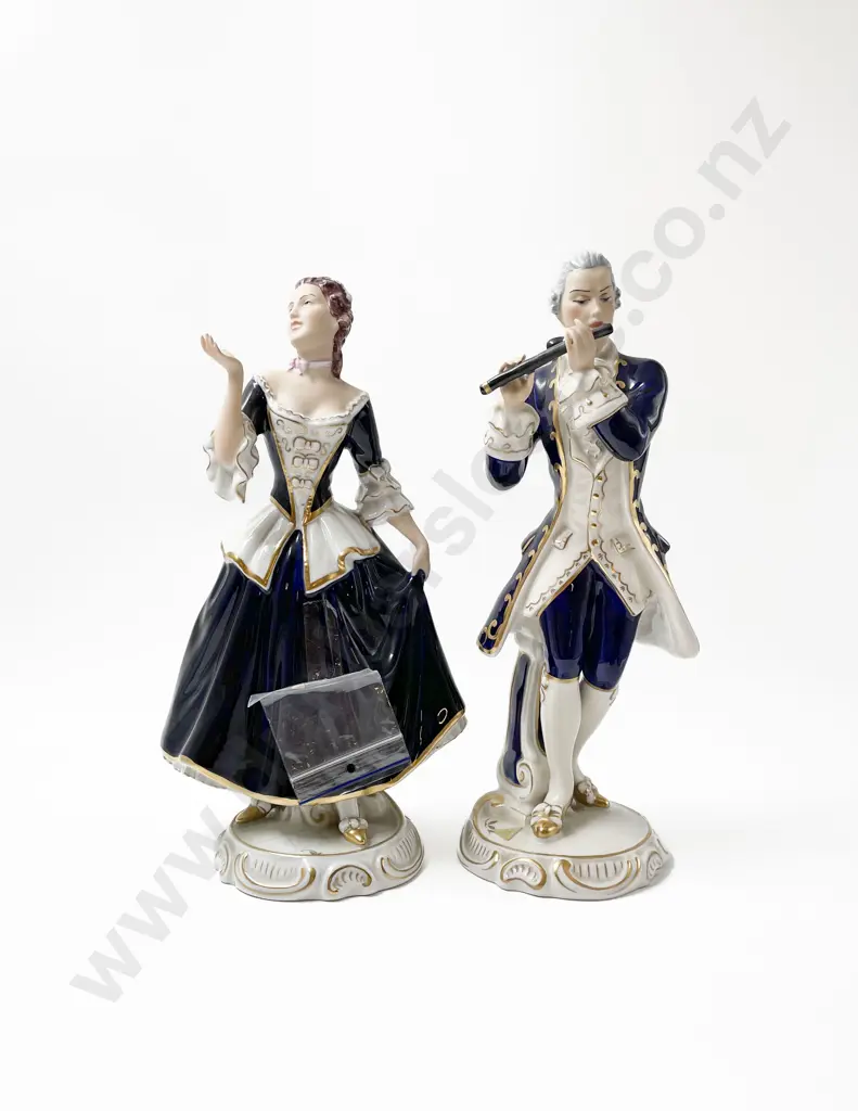Two Royal Dux Bohemia Ballroom Figures (Broken Finger) Image 1++