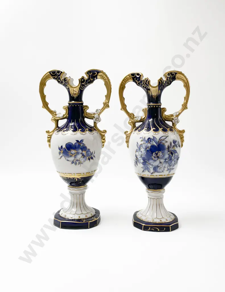 Two Amphora Royal Dux Bohemia Vases Image 1++