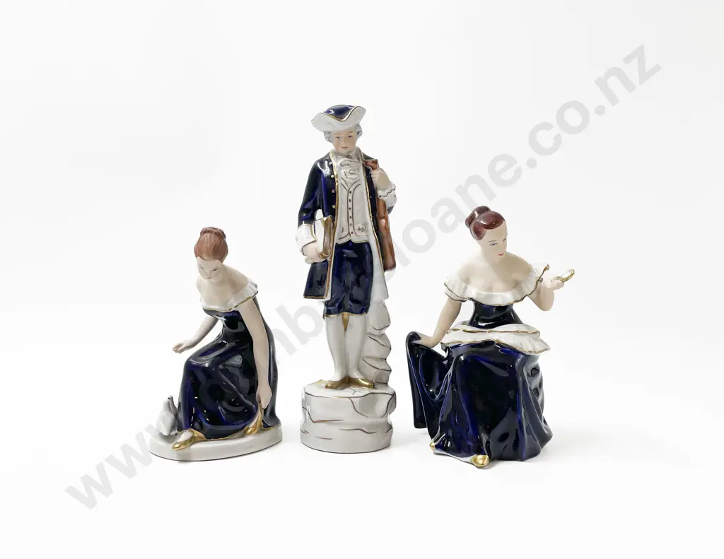 Three Royal Dux Bohemia Porcelain Figures Image 1++