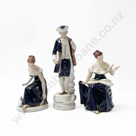 Three Royal Dux Bohemia Porcelain Figures