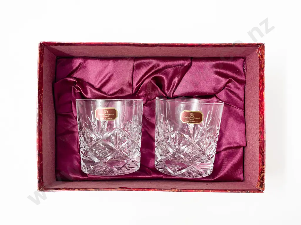 Two Doulton International Crystal Glass Tumblers Image 1++