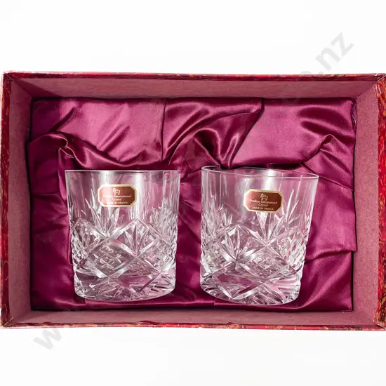 Two Doulton International Crystal Glass Tumblers