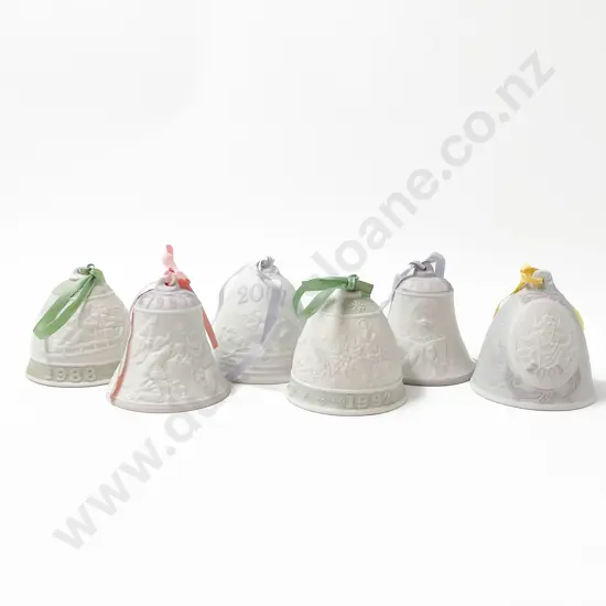 Six Llardró Christmas Themed Bells