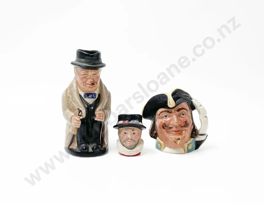 Three Small Royal Doulton Character Jugs Image 1++