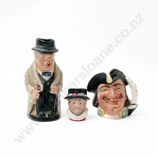 Three Small Royal Doulton Character Jugs