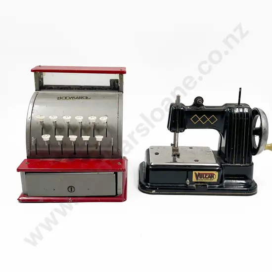 Toy Cash Register and Sewing Machine