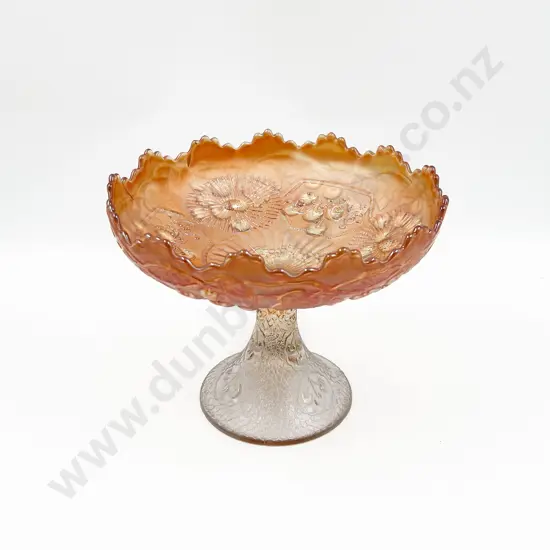 Glass Carnival Compote Dish