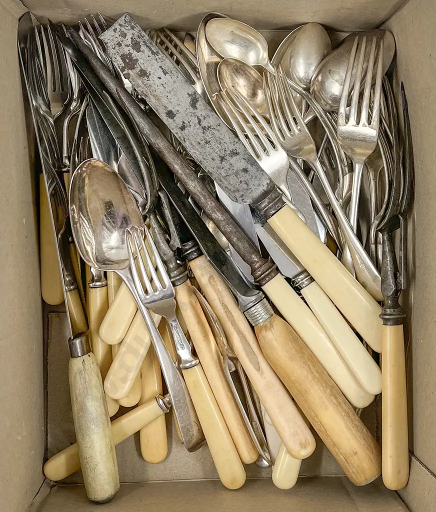 Box of Various Cutlery Image 1++