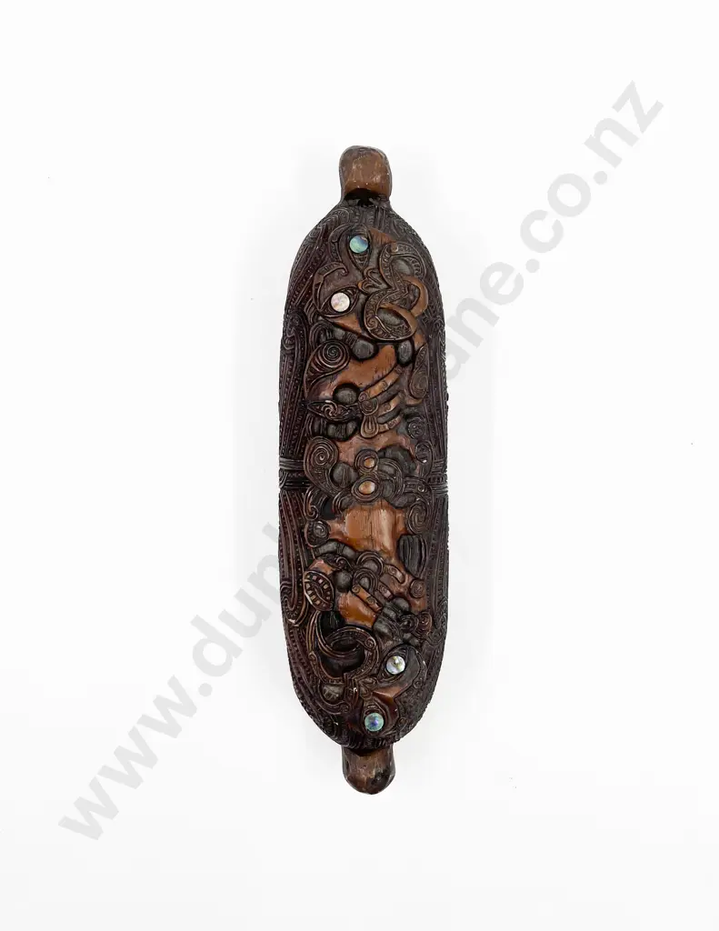 Resin Māori Waka Shaped Touristware Container Image 1++
