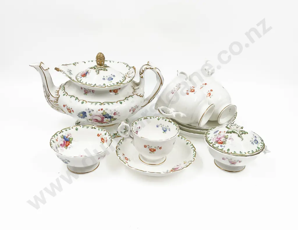 Fine China Part Tea Set Approx. 13pcs Image 1++